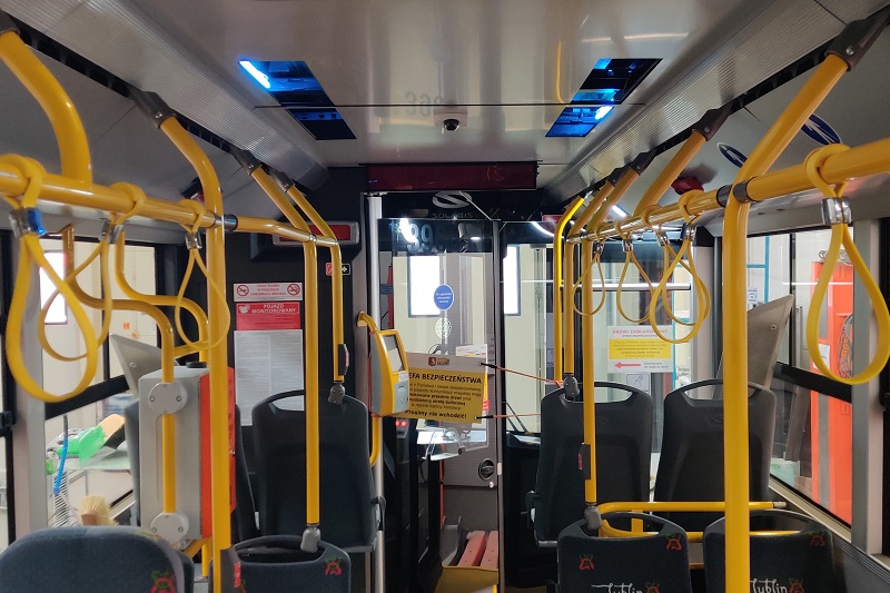 System dezynfekcji promieniowaniem UV-C zamontowany w autobusach MPK Lublin