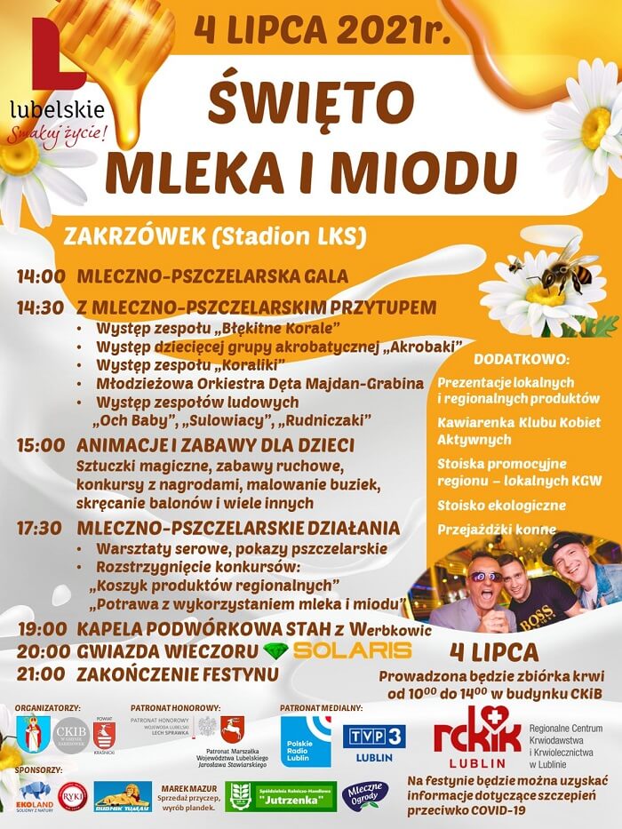 Święto Mleka i Miodu 2021 w Zakrzówku