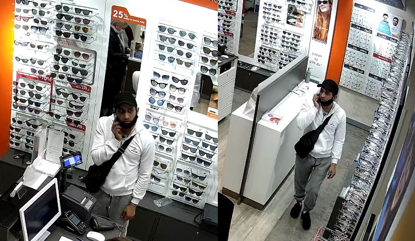 Mężczyzna ze zdjęcia ukradł dwie pary markowych okularów