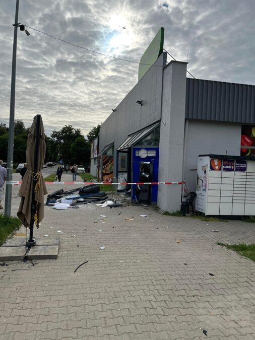 Wysadzony bankomat w Stokrotce przy ul. Tatarakowej w Lublinie