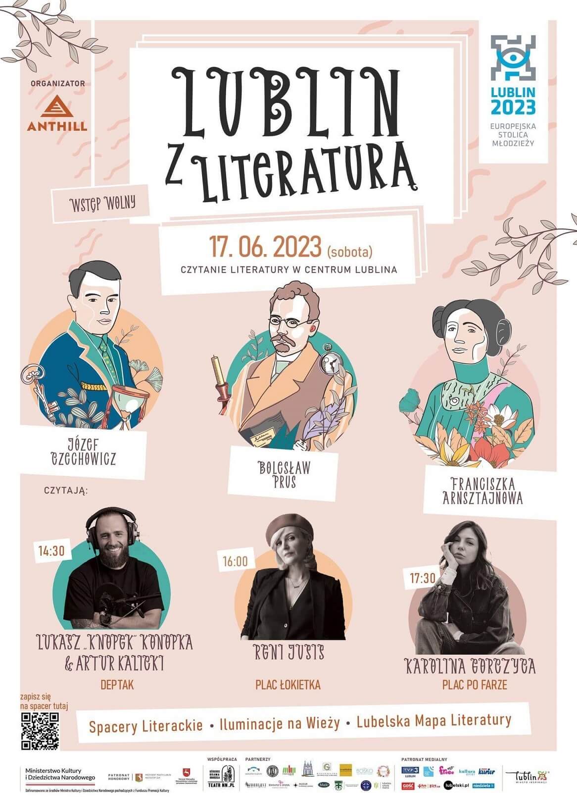 Plakat wydarzenie Lublin z literaturą