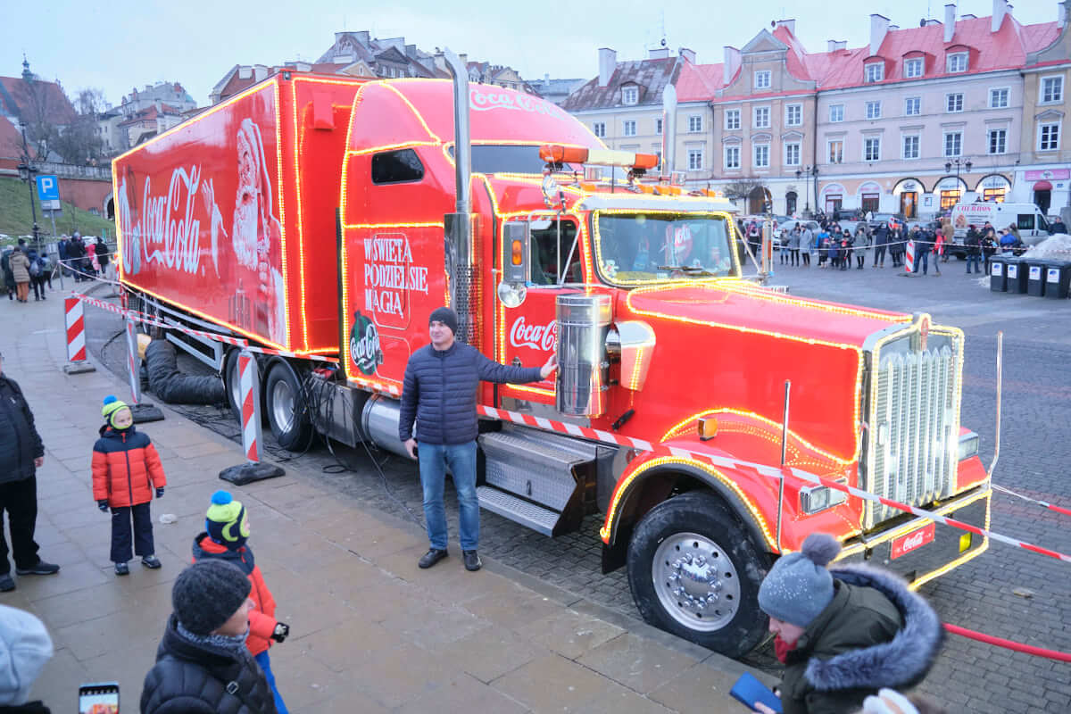 Ciężarówka Coca-Coli w Lublinie