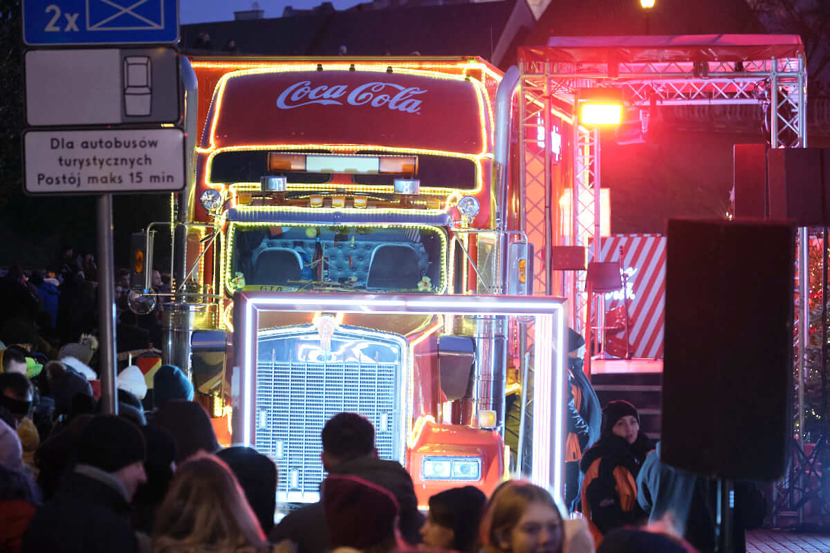 Ciężarówka Coca-Coli w Lublinie
