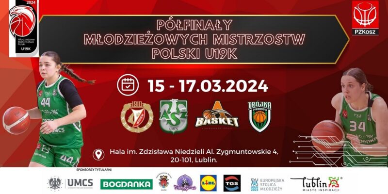 grafika, półfinały mistrzostw Polski U19 w koszykówce
