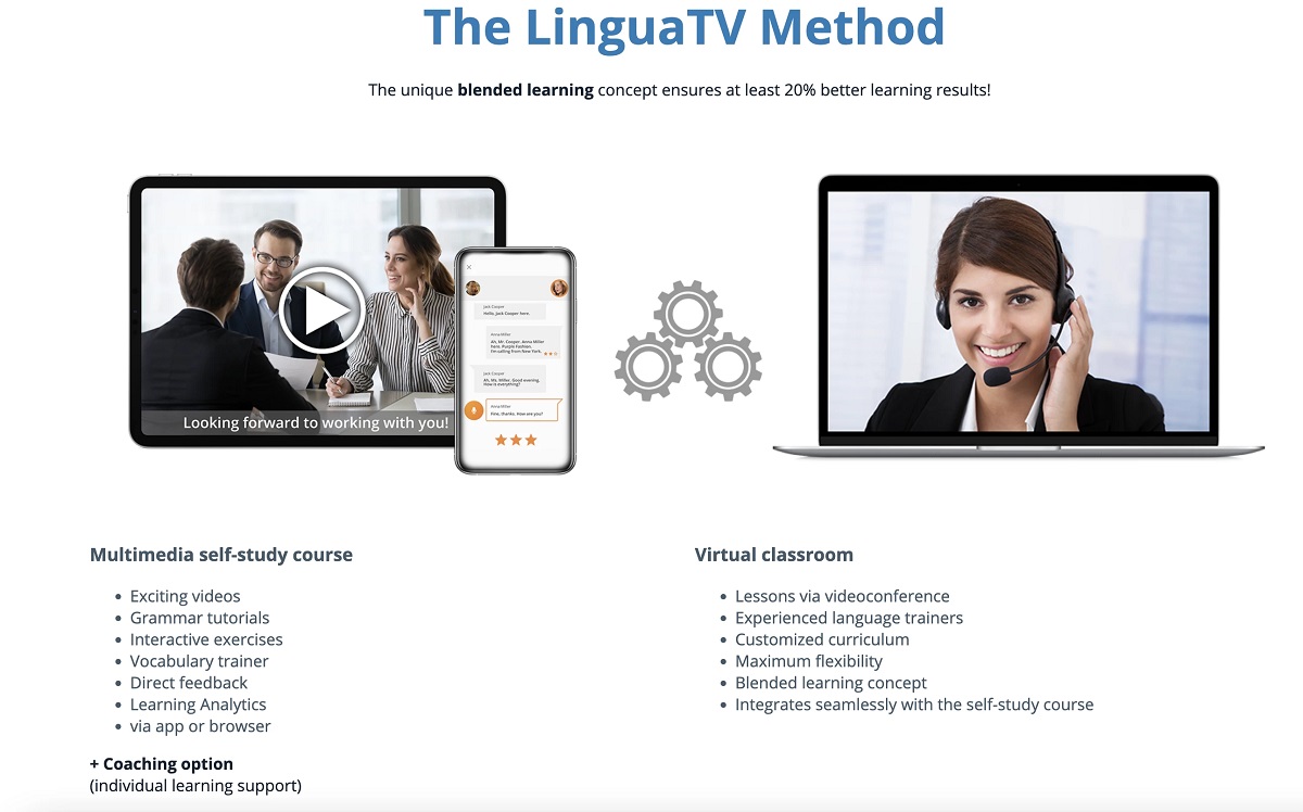 zrzut ekranu ze strony Lingua TV