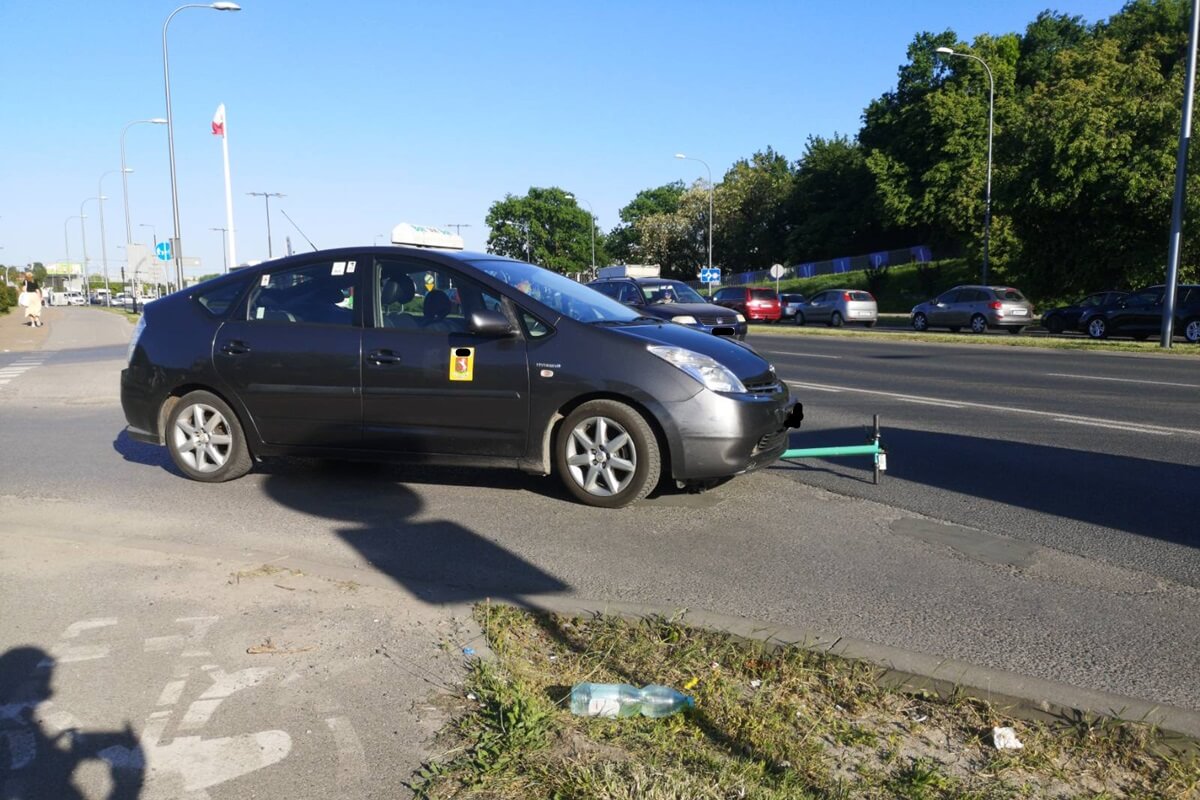 Groźny wypadek w centrum Lublina. Kobieta na hulajnodze potrącona przez kierowcę Bolta [ZDJĘCIA]