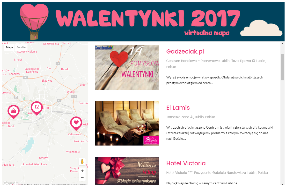 Walentynkowa Mapa Lublina