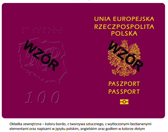 nowy paszport okładka zewnętrzna