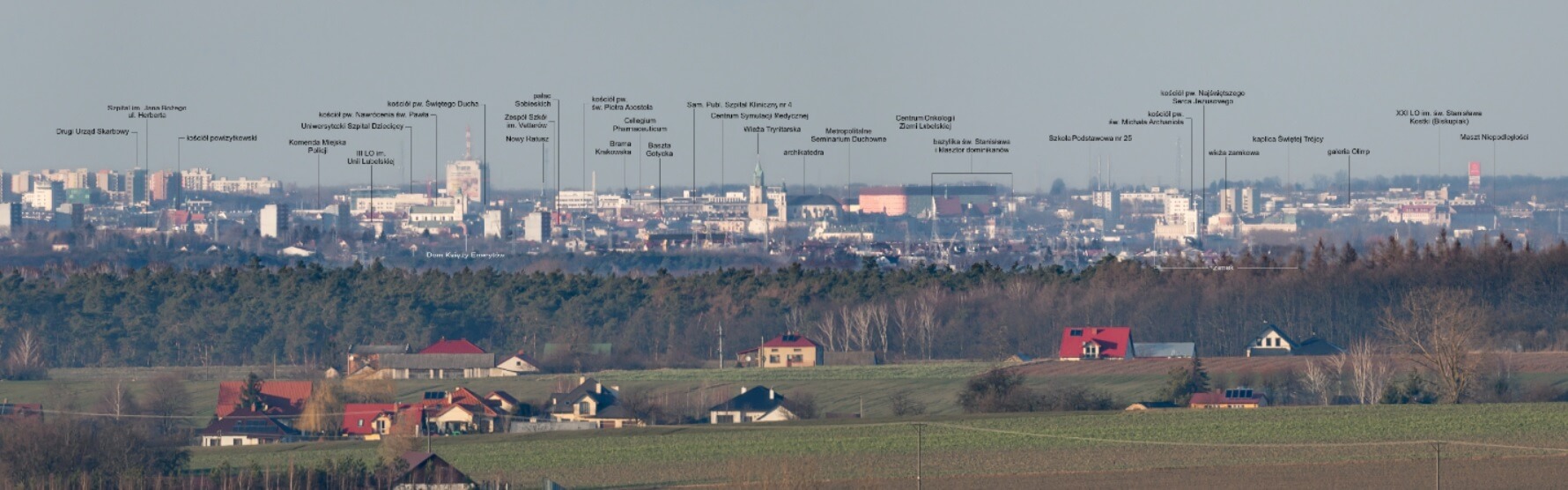305. rocznica ocalenia Lublina od wielkiego pożaru 2 panorama lublina z góry piotrkowskiej 1