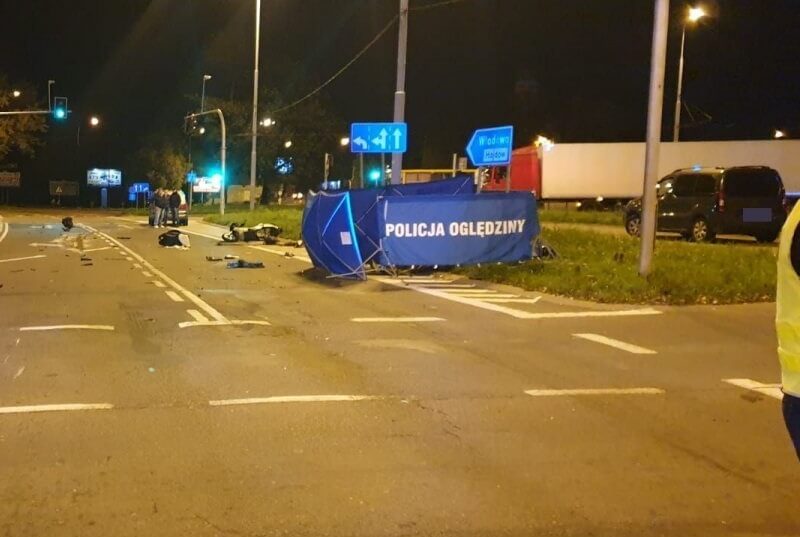Śmiertelny wypadek na rondzie w Lublinie. Nie żyje motorowerzysta