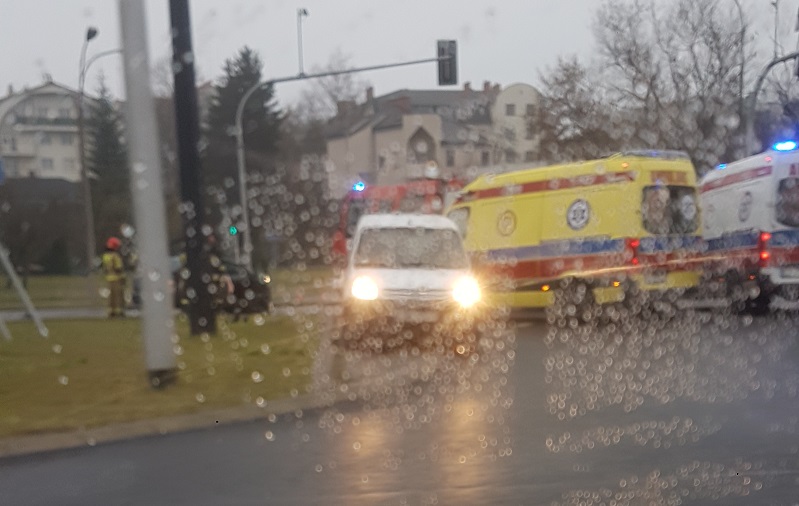Wypadek na skrzyżowaniu al. Solidarności i ul. Prusa w Lublinie
