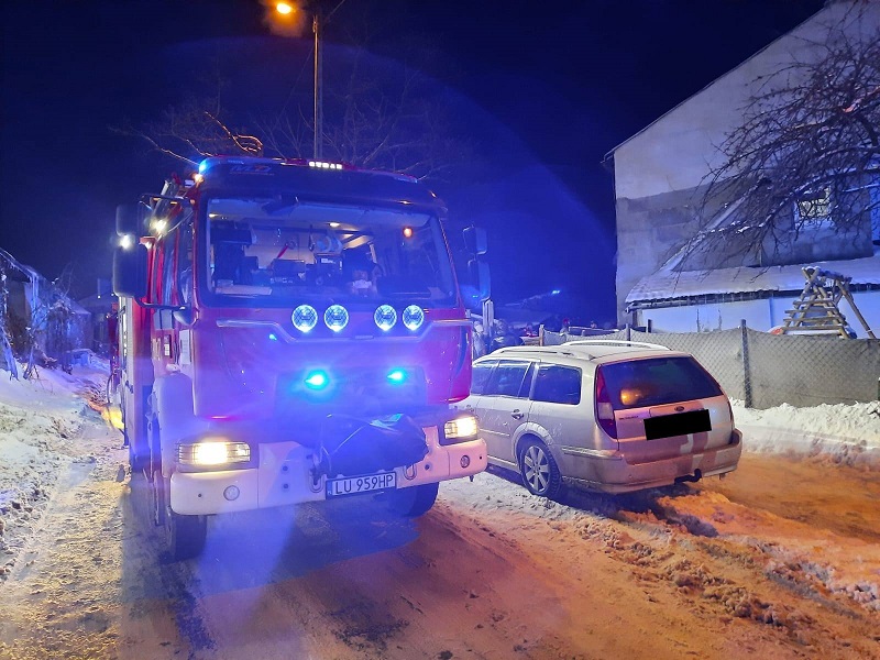 Pożar kamienicy przy ul. Żelaznej w Lublinie | fot. KM PSP Lublin
