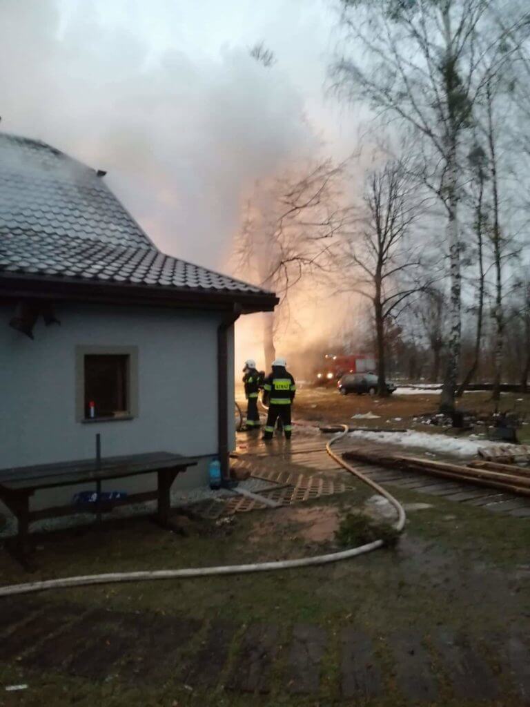 Wybuch gazu w Podedwórzu | fot. KP PSP Parczew