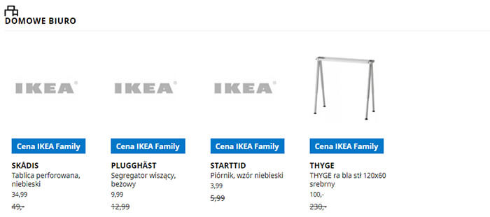 Wyprzedaż IKEA Lublin, dział DOMOWE BIURO