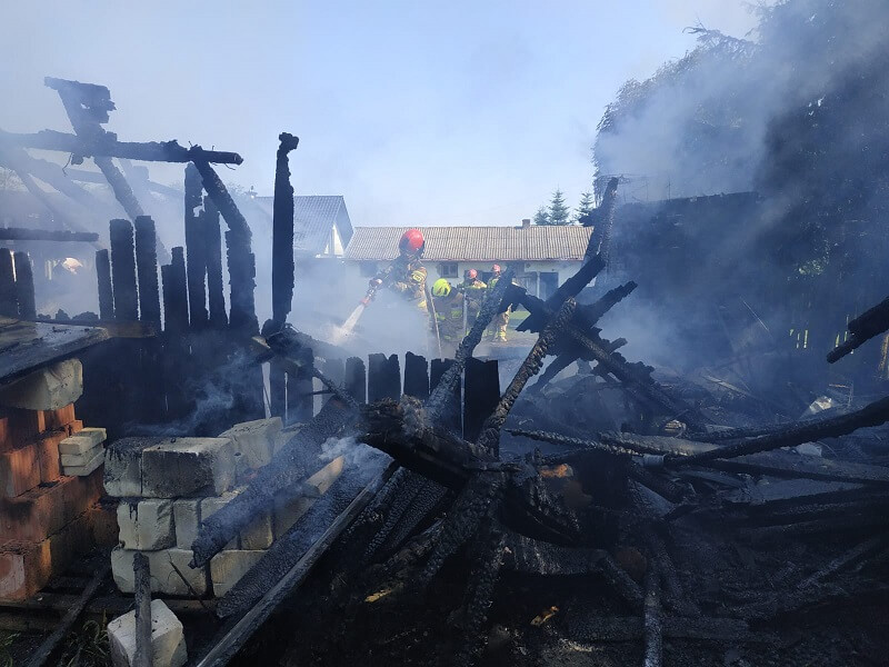 Pożar w Dysie pod Lublinem