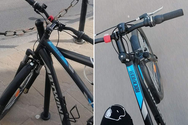 Skradziony rower B'Twin Rockrider przy ul. Nowy Świat w Lublinie