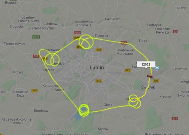 Wtorkowy lot helikoptera nad Lublinem