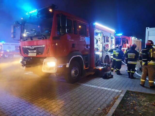 Pożar w szpitalu MSWiA przy ul. Grenadierów w Lublinie