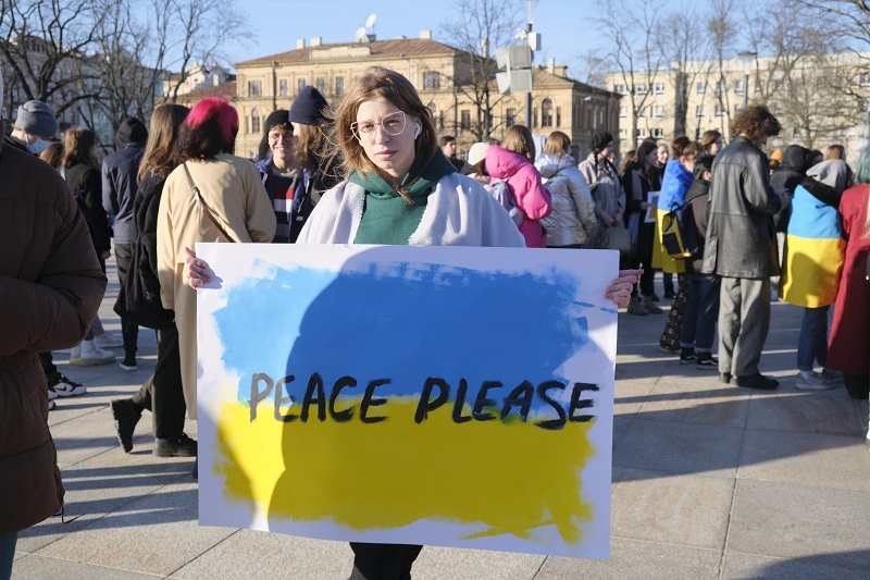 Wiec solidarności z Ukrainą w Lublinie