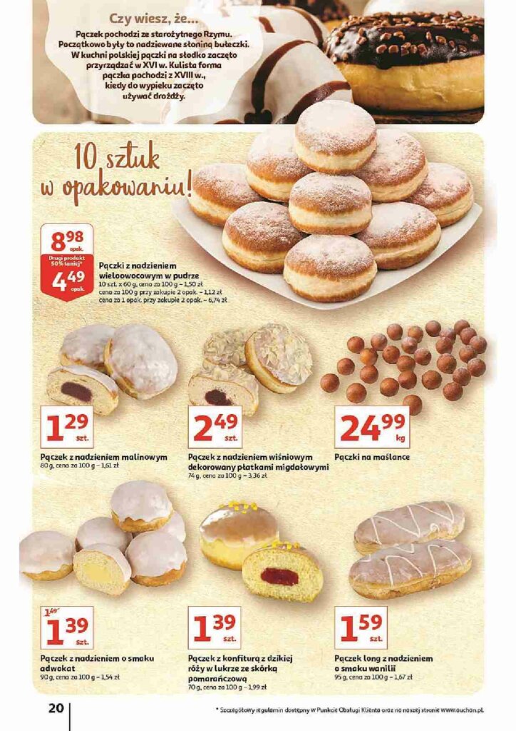 Tłusty czwartek w Auchan 2022 - promocje na pączki i donuty
