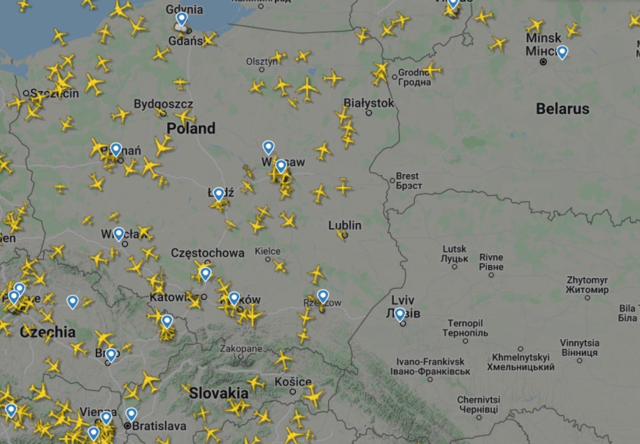 Przestrzeń powietrzna nad Polską ma być zamknięta dla rosyjskich samolotów