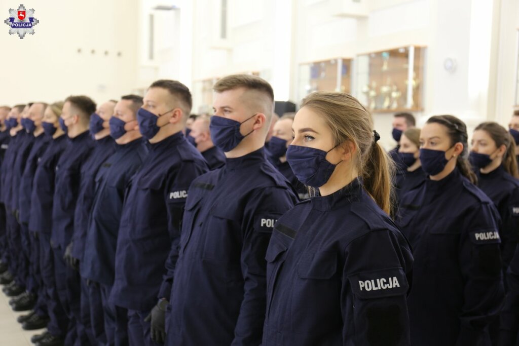 Nowi funkcjonariusze Komendy Wojewódzkiej Policji w Lublinie