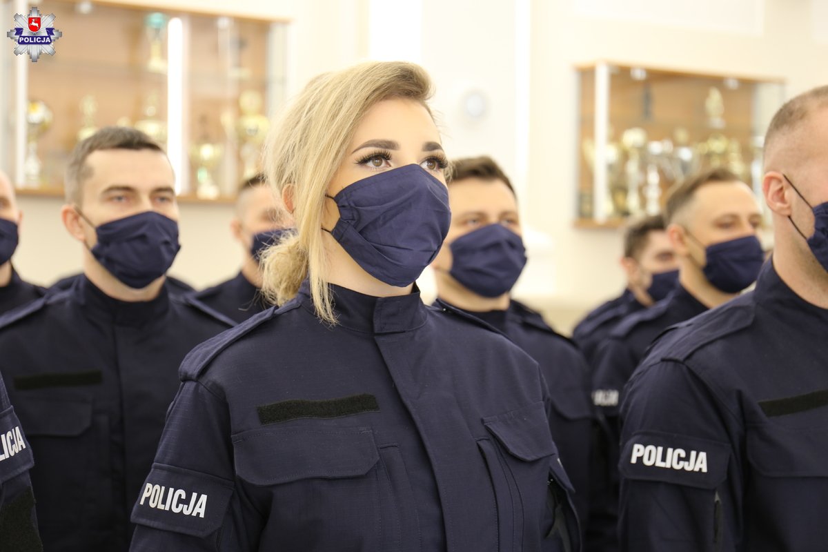 Nowi funkcjonariusze Komendy Wojewódzkiej Policji w Lublinie