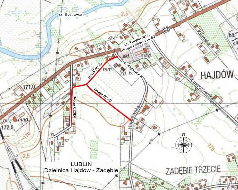 Plan orientacyjny dzielnicy Hajdów-Zadębie