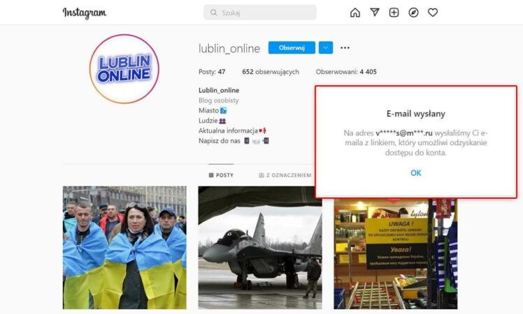 Konto na Instagramie lublin_online szerzy dezinformację i fake newsy