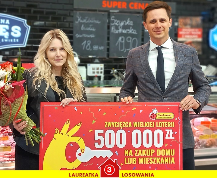 Pani Małgorzata z Lublina wygrała w loterii "Wygraj mieszkanie z Biedronką"