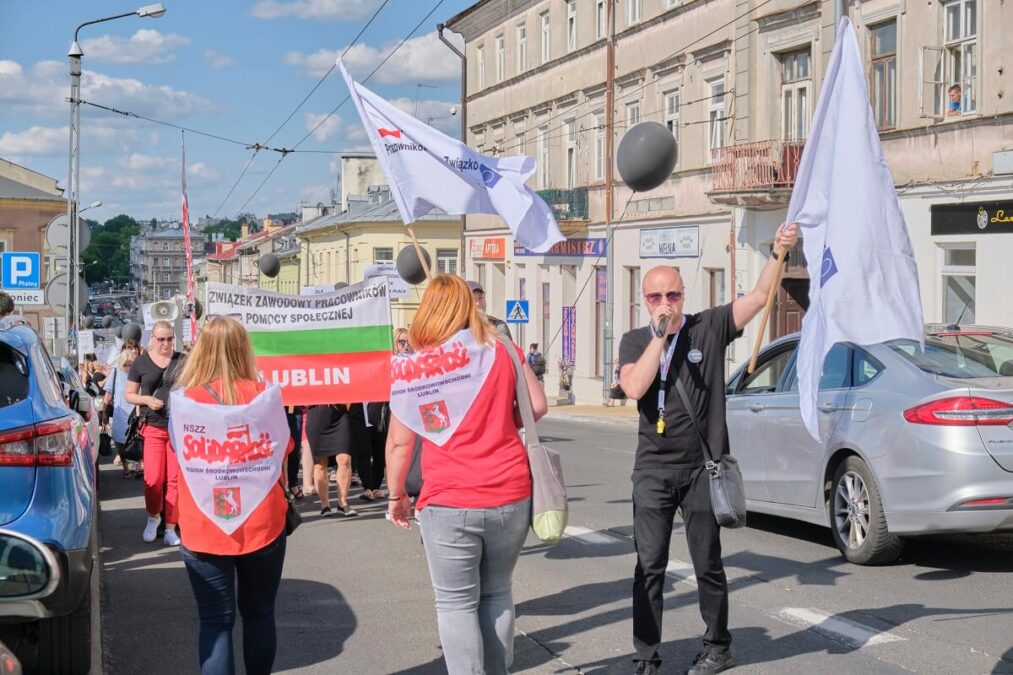 Protest pracowników MOPR-u Lublin 23 czerwca