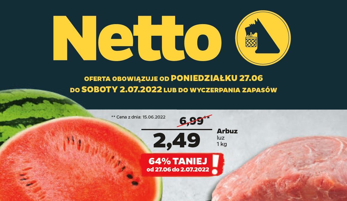 Netto nowa gazetka 27.06-2.07. Promocje w Netto od poniedziałku 27 czerwca