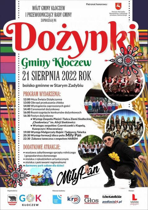 Dożynki Gminy Kłoczew 2022 - program