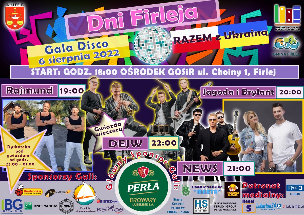 Dni Firleja 2022 - gala disco polo - program