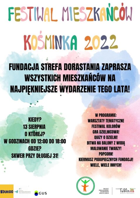 Festiwal Mieszkańców Kośminka 2022 - program