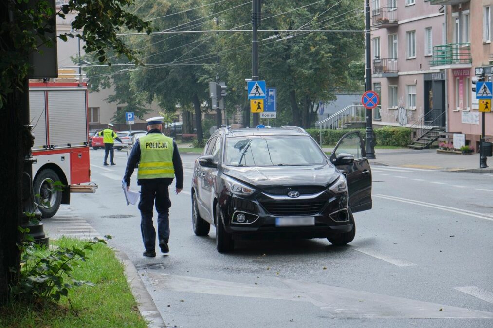 Wypadek na skrzyżowaniu ul. Lipowej i ul. Sztajna