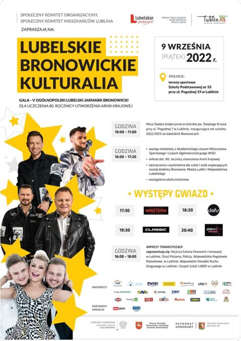 Lubelskie Bronowickie Kulturalia 2022 - program