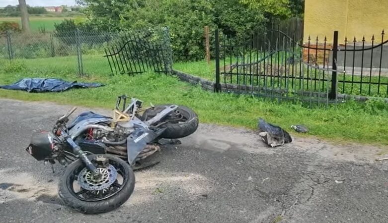 Śmiertelny wypadek motocyklisty w miejscowości Maryniów