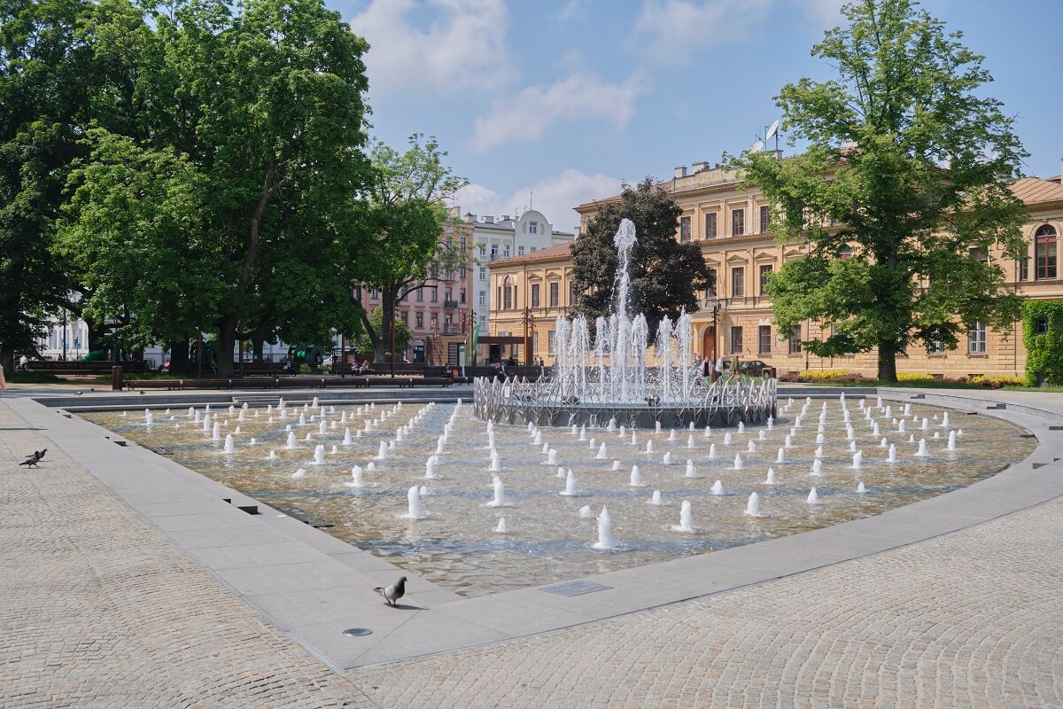 Fontanna multimedialna w Lublinie na Placu Litewskim