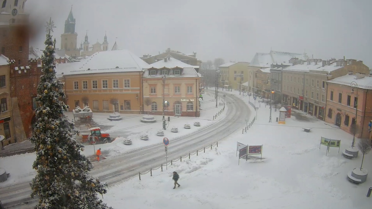 Intensywne opady śniegu w Lublinie