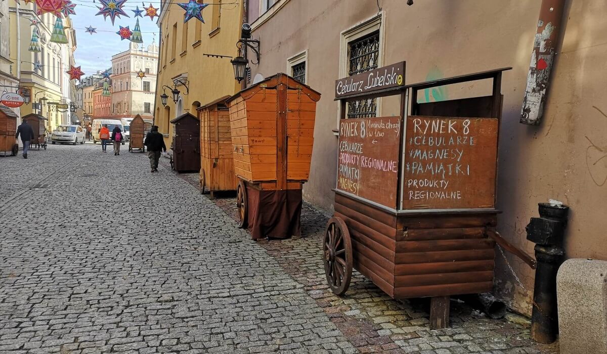 Stoiska handlowe na Starym Mieście w Lublinie