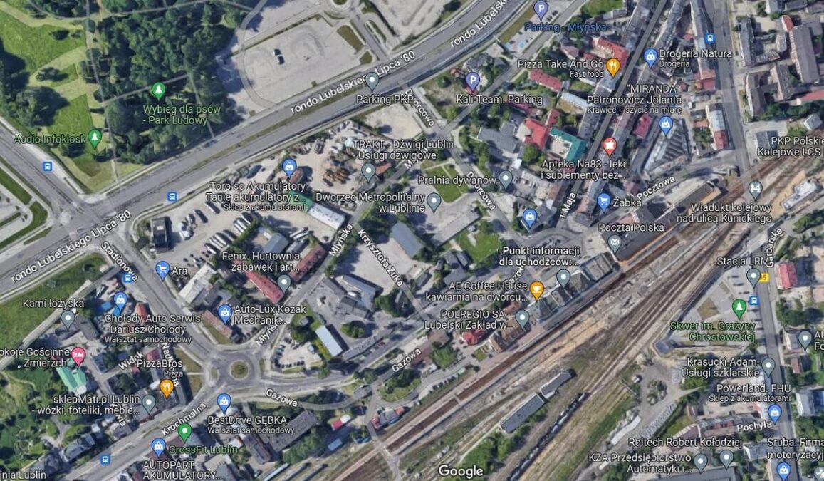 Ulica Krzysztofa Żuka w Mapach Google