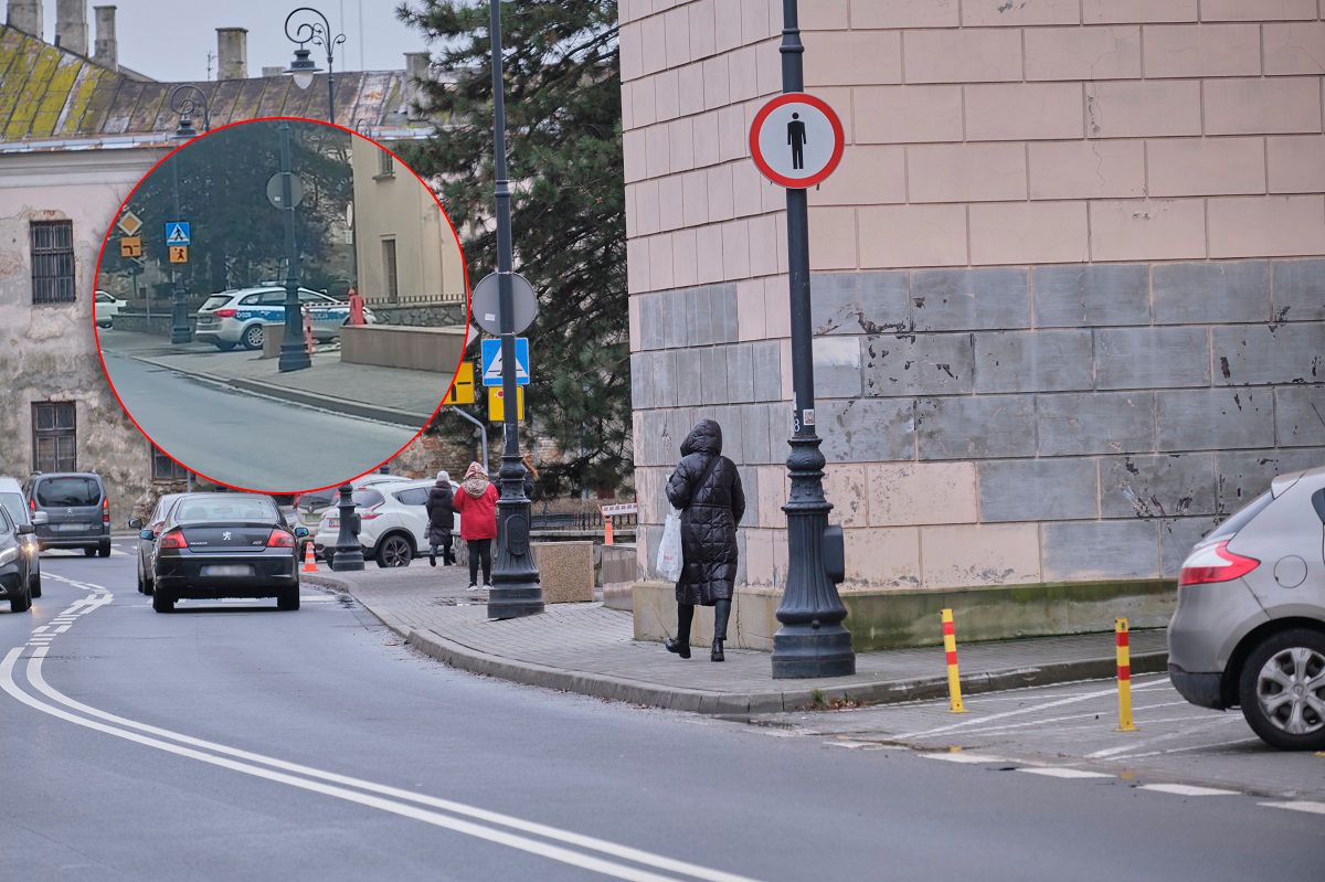 Sypią się mandaty dla pieszych ignorujących znak B-41 na chodniku przy ul. Radziwiłłowskiej