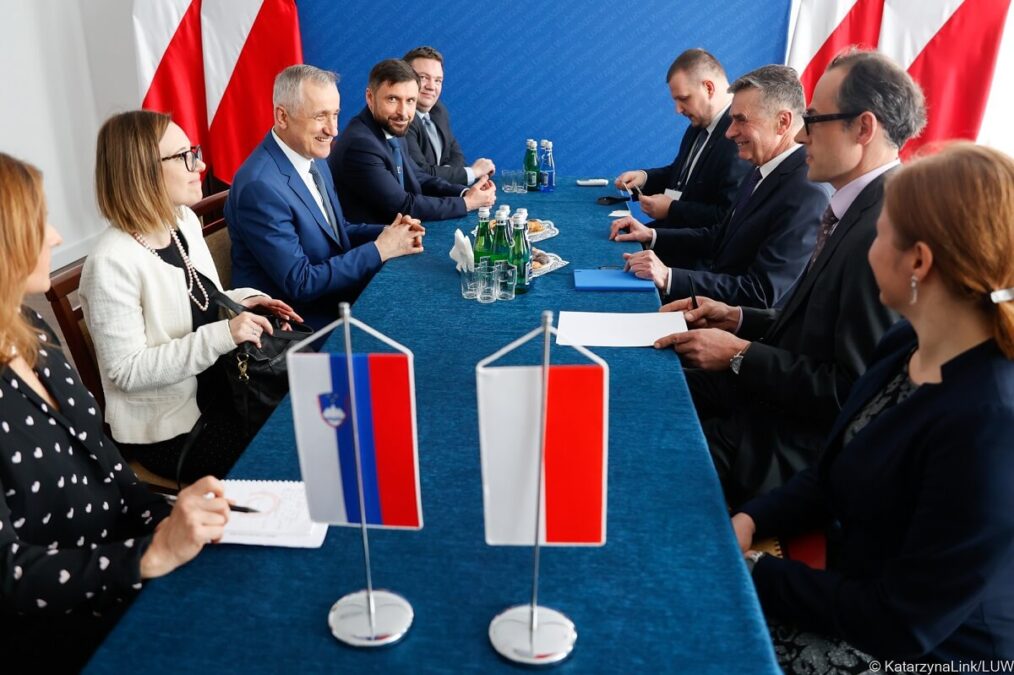 Spotkanie delegacja ze Słowenii z wojewodą Lechem Sprawką