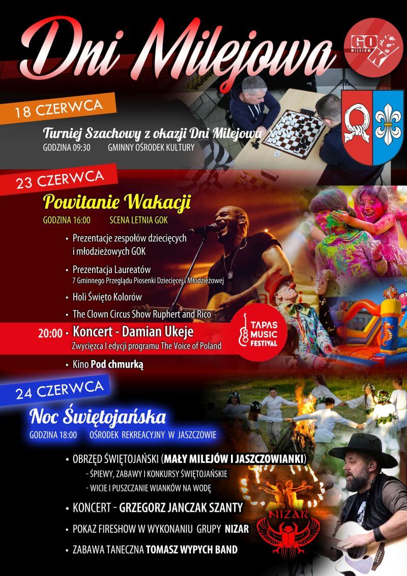 Dni Milejowa 2023 - program wydarzenia, plakat
