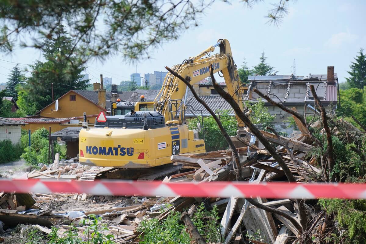 Wyburzone domy i budynki pod budowę przedłużenia ul. Lubelskiego Lipca '80