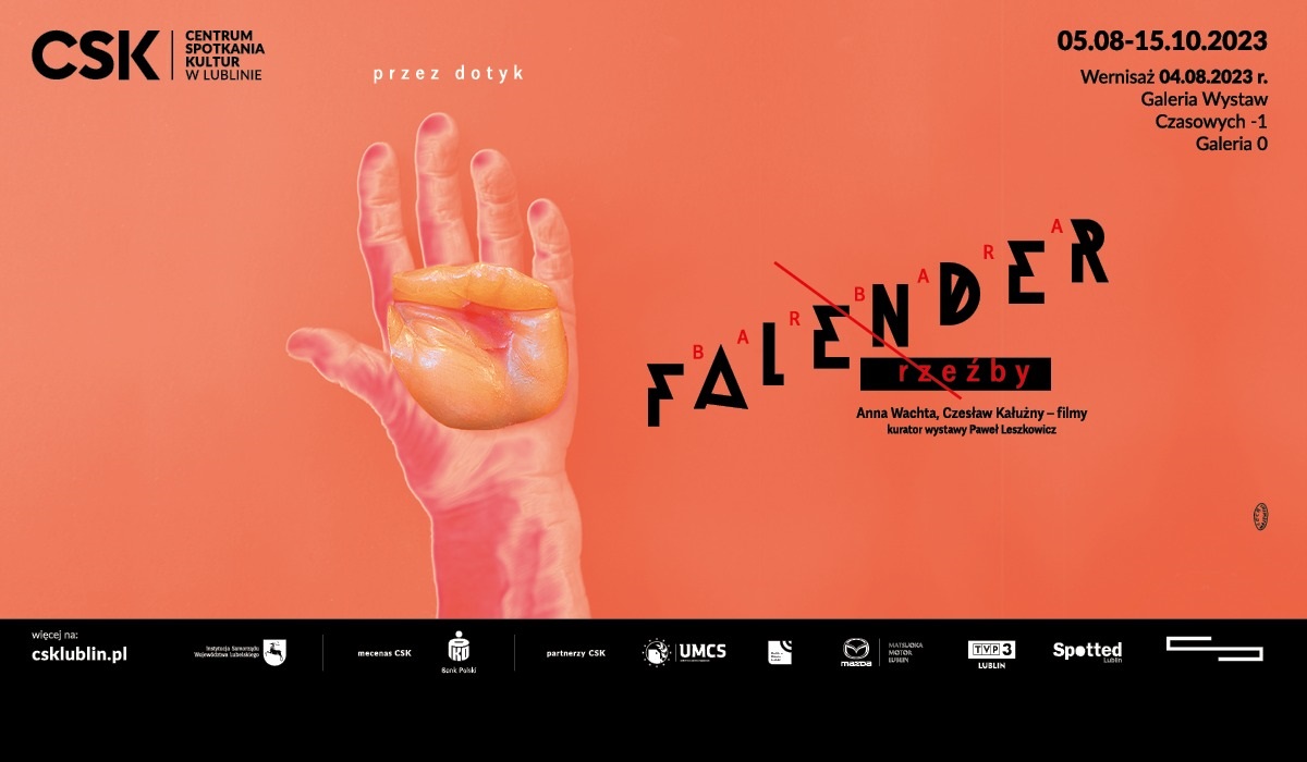 Grafika promująca wystawę Barbary Falender w CSK