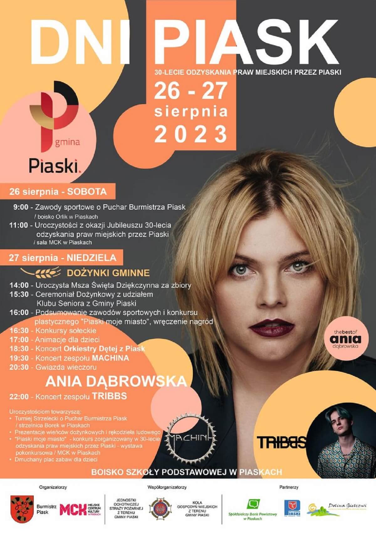 Dni Piask 2023 - plakat, program wydarzenia