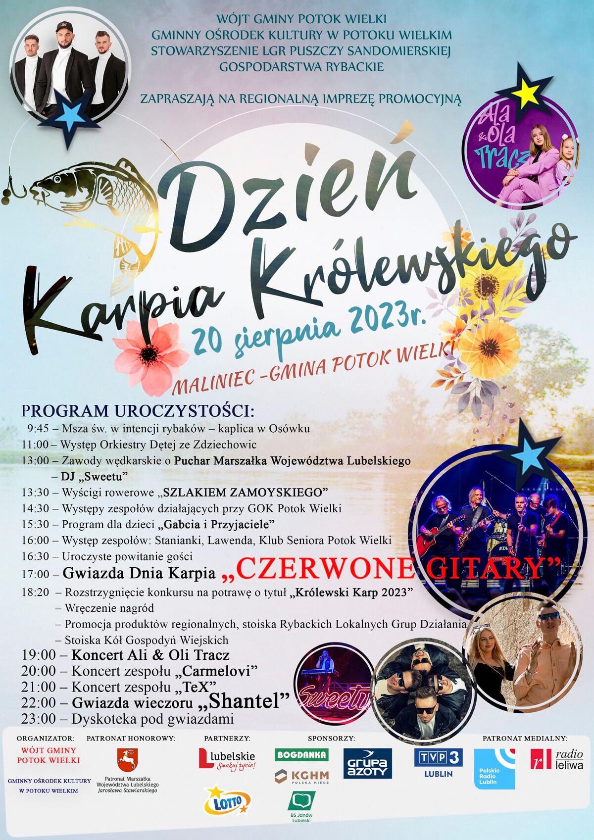 Dzień Karpia Królewskiego w Malińcu 2023 - plakat, program wydarzenia