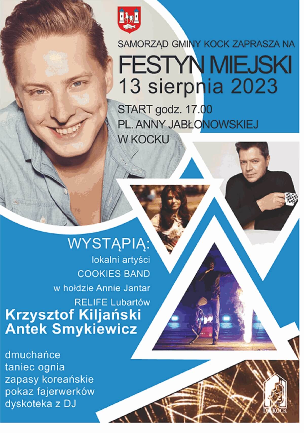 Festyn Miejski w Kocku 2023 - plakat, program wydarzenia